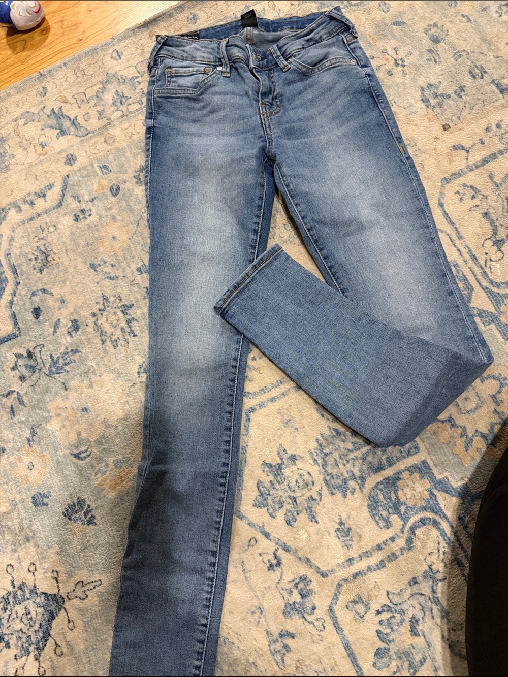 True Religion Skinny Jeans in Light Blue Denim